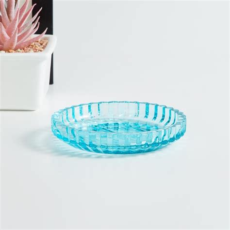 Buy Magical Reflections Blue Solid Glass Soap Dish from Home Centre at ...