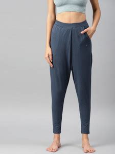 HRX by Hrithik Roshan Solid Women Dark Blue Track Pants - Buy HRX by ...