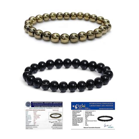 Yalhat Pyrite & Tourmaline CrystalBracelets for Wealth attraction ...