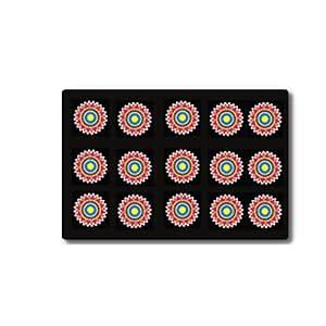 Buy ENZO Designer Madhubani Printed Anti Slip Rectangular Table Mats ...