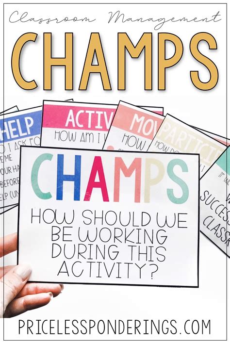 CHAMPS Posters + Clip Chart Positive Behavior System - Classroom ...