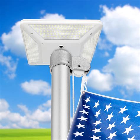 Flag Pole Light Solar Powered - 6000 Lumen Solar Light Brightest Most ...