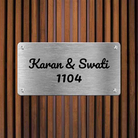 Personalised Stainless Steel Nameplate Online In India – Nutcase