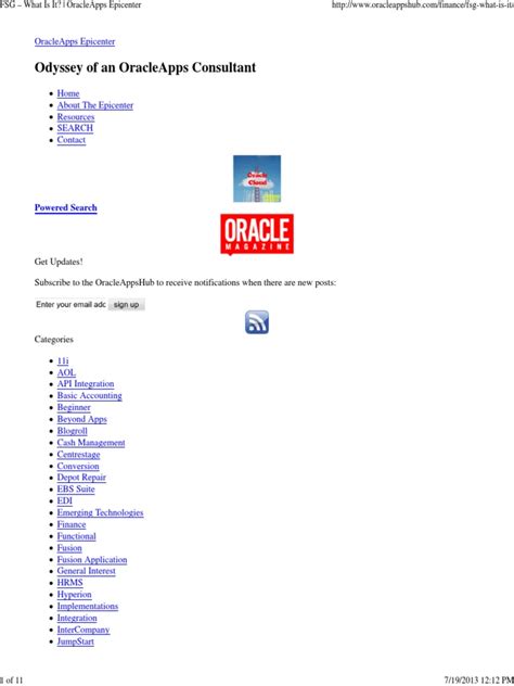 Image result for Oracle FSG Tutorial