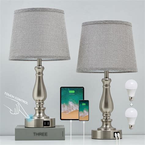 AIEAMPDO Set of 2 Modern Touch Table Lamps for Living Room Bedroom, 3 ...