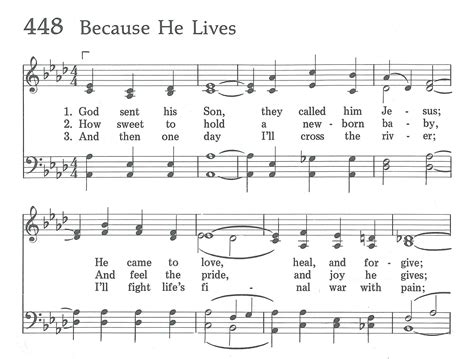 Sheet Music Hymn He Lives