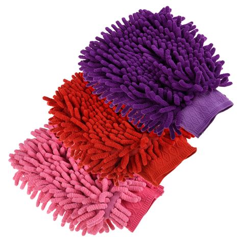 Kuber Industries Chenille Mitts|Microfiber Cleaning Gloves|Inside Wate ...