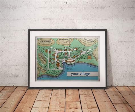 Buy The Prisoner Inspired Your Village Vintage Look Map A4 A3 Online in ...