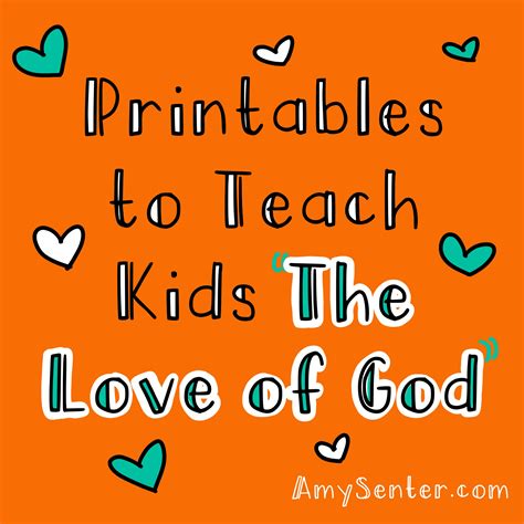 Printable "God is Love" Bible Verse Activity Sheets for Kids