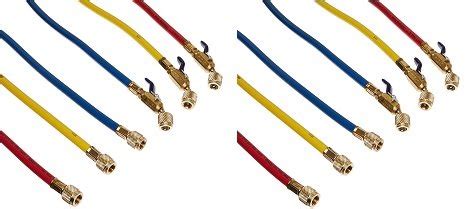 Yellow Jacket 29985 Plus II 1/4" Hose with Compact Ball Valve, 60 ...