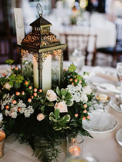 fall wedding lantern centerpieces