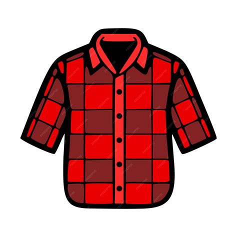 Premium Vector | Red flannel shirt isolated vector illustration