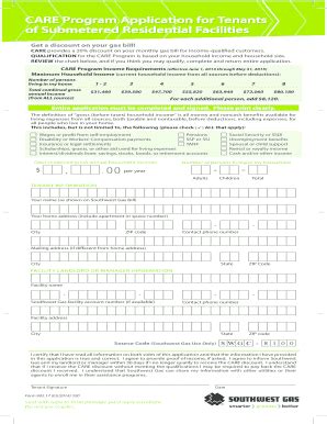 Fillable Online southwest gas care program form Fax Email Print - pdfFiller