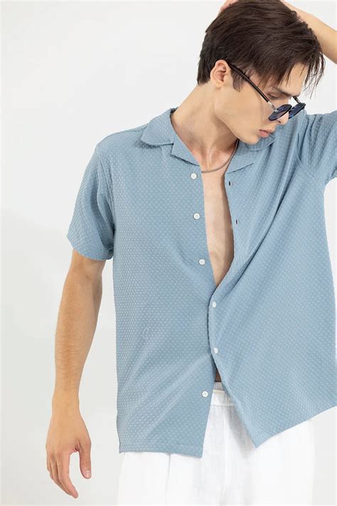 Buy Men's Breezy Bluffs Blue Shirt Online | SNITCH