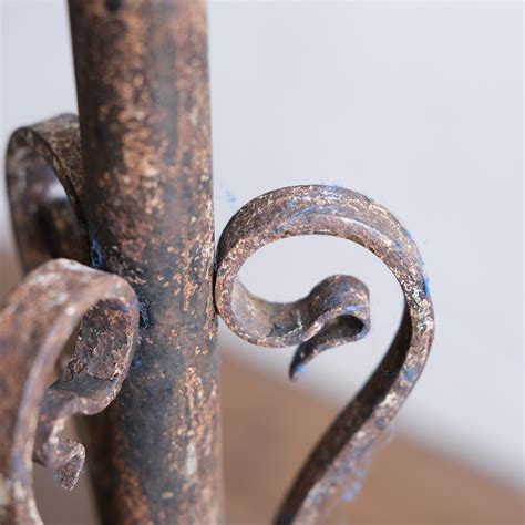 Adjustable Blacksmith Made Floor Lamp For Sale at 1stDibs