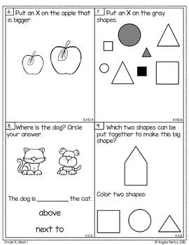 Example Kindergarten Formative Assessments 的图像结果