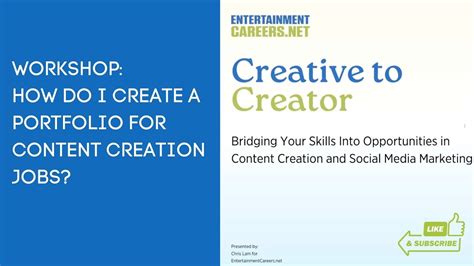 How do I create a portfolio for content creation jobs? - YouTube