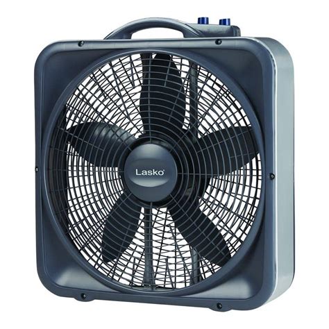 Lasko Weather-Shield Select 20 in. 3-Speed Box Fan with Thermostat ...