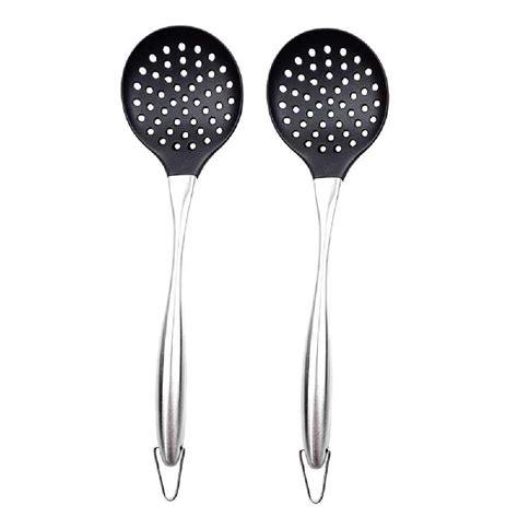 Buy Baskety Premium Siliocne Nylon Stainless Steel Fring Spoon Strainer ...