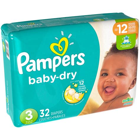 Pampers Baby Dry Size 3 (16-28LB) Jumbo Pack 32CT PKG | Garden Grocer