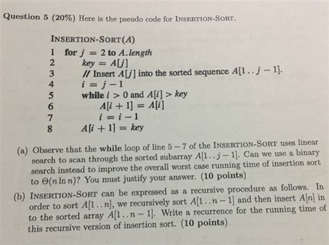 Image result for Insertion Sort Algorithm Pseudo Code