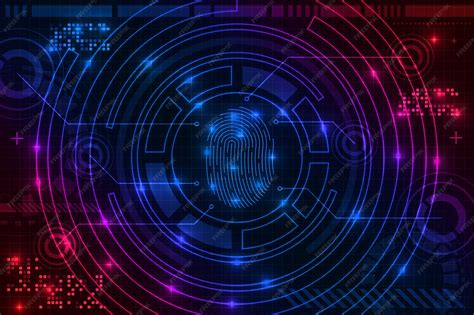Arrière-plan au néon à empreintes digitales | Vecteur Gratuite