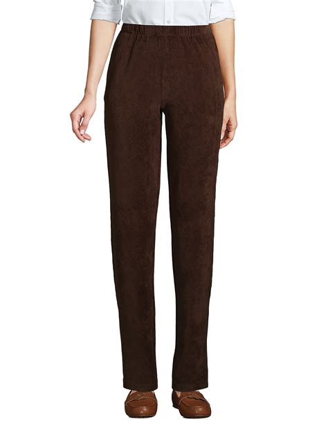 Lands' End Women's Sport Knit High Rise Corduroy Elastic Waist Pants ...