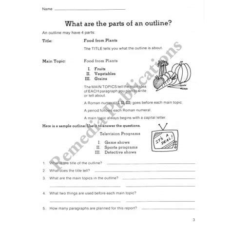 Image result for Outlining Worksheets