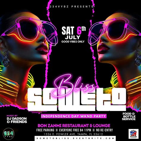 SOWETO BLISS - Independence Day Amapiano, Bon Zanmi Haitian Cuisine ...