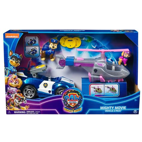 Buy Paw Patrol The Mighty Movie, Chase Car with Skye Airplane Toy with ...