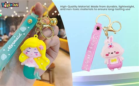 Toyshine 2 Pc Cute keychain Kawaii Cartoon Keychains with Holder ...