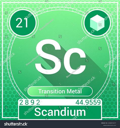 Scandium Sc Element Transition Metal Periodic Stock Vector (Royalty Free) 2268974277 | Shutterstock