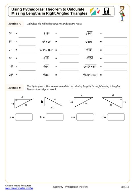 Pythagoras Theorem Problem Solving Worksheets | KS3 Maths - Worksheets Library
