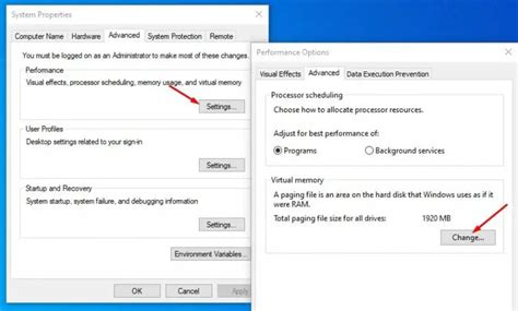 Image result for How to Enable Virtual Memory Windows 10