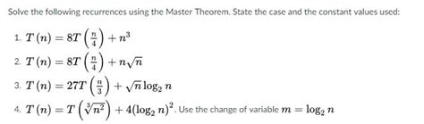 Image result for Master Theorem for Recurrences