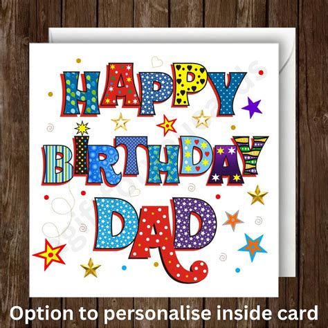 Happy Birthday Dad Greeting Card. - Etsy