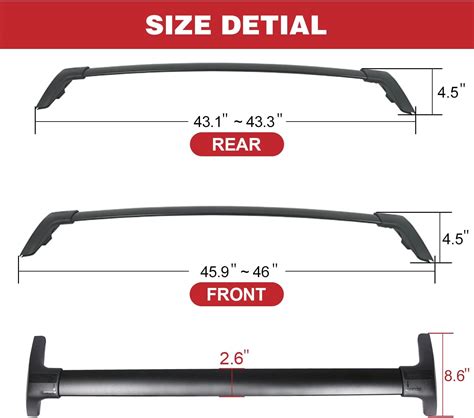 Buy Jinsanity Cross Bars Roof Rack Fit for Toyota RAV4 2019 -2022 (Not ...