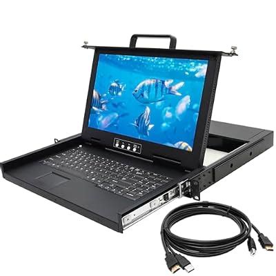 Kinan 1U Rack Mount KVM Console- 15.6 1080P Rackmount India | Ubuy