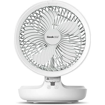 Buy Geek Aire GF6 8 Inch Rechargeable Mini Table Fan with LED Light ...