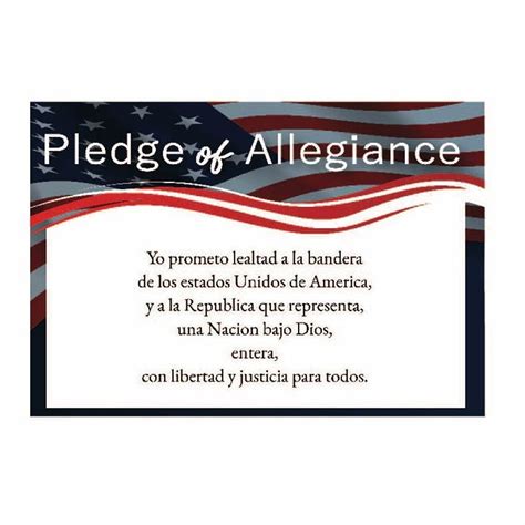Pledge of Allegiance in Spanish, Printable, Español, Patriotic Wall Art ...