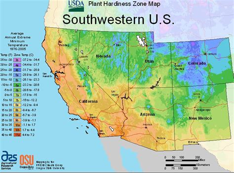 USDA Plant Hardiness Zone Maps by Region