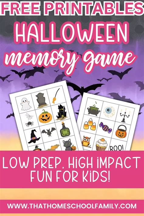 Halloween Memory Game for Kids: Print, Cut, and Play! - That Homeschool ...