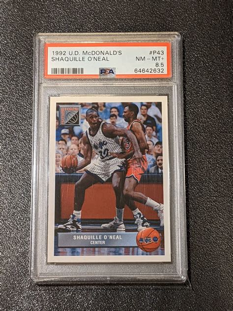 1992 Upper Deck McDonalds Shaquille O'neal RC Rookie Card PSA 8.5 Near ...