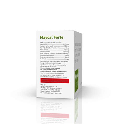 Buy Maycal Forte Strip Of 10 Softgel Capsules Online at Flat 15% OFF ...