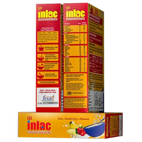 Buy Inlac Stage-2 Oats Strawberry Banana Flavour Powder 300 gm | 19 ...