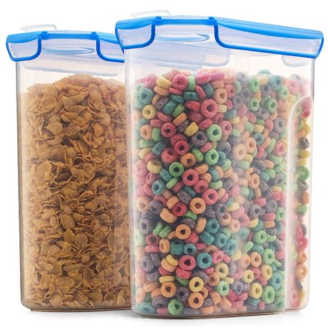 Buy Extra Large Cereal Containers Storage Set - [2 Pack,168oz. 21 cup ...
