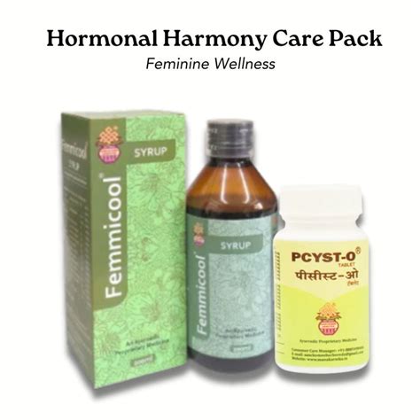 Hormonal Harmony Care Pack - Pcyst-O Tablets & Femicool Syrup ...