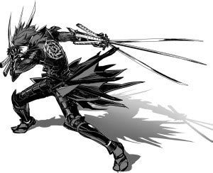 Athahdesigns Anime armor-black-and-white-chrome-date-masamune-katana ...
