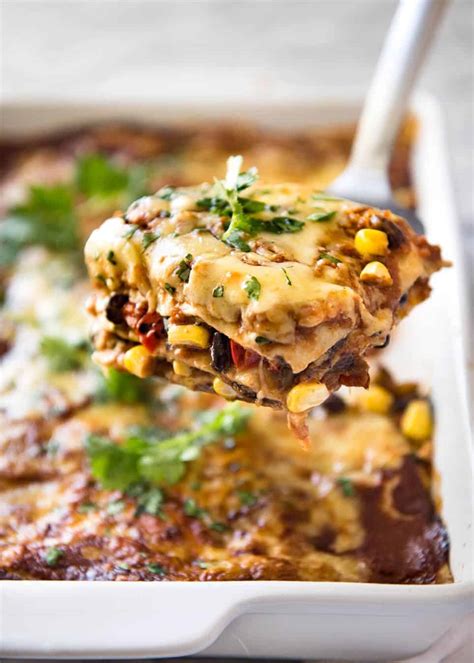 Vegetarian Mexican Lasagna   RecipeTin Eats