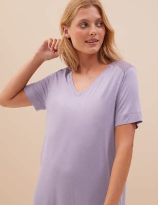 Body Soft™ Lace Panel Short Nightdress